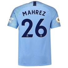 Load image into Gallery viewer, 26-Riyad Mahrez Manchester City 2018-19 Home Stadium Player Jersey – Blue