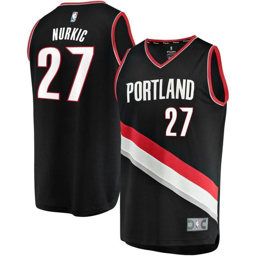 27-Jusuf Nurkic Portland Trail Blazers  Jersey Black - Icon Edition