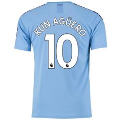 Aguero 10 Manchester City Home Stadium Jersey 2019-20