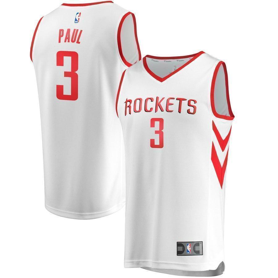 3-Chris Paul Houston Rockets Jersey White - Association Edition