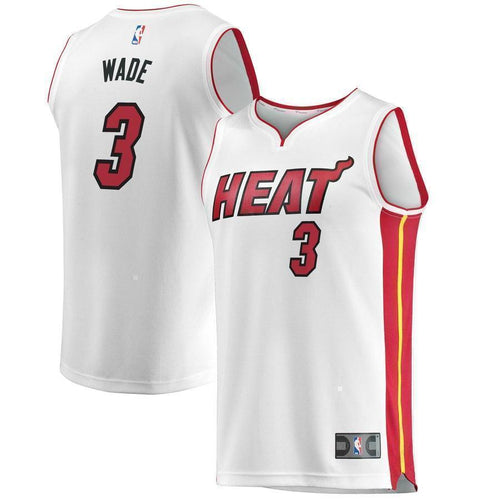 3-Dwyane Wade Miami Heat  Jersey White - Association Edition