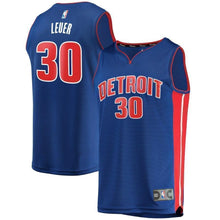 Load image into Gallery viewer, 30-Jon Leuer Detroit Pistons  Jersey - Icon Edition – Blue