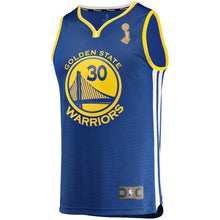 Load image into Gallery viewer, 30-Stephen Curry Golden State Warriors  2018 NBA Finals Champions Player Jersey Royal – Icon Edition