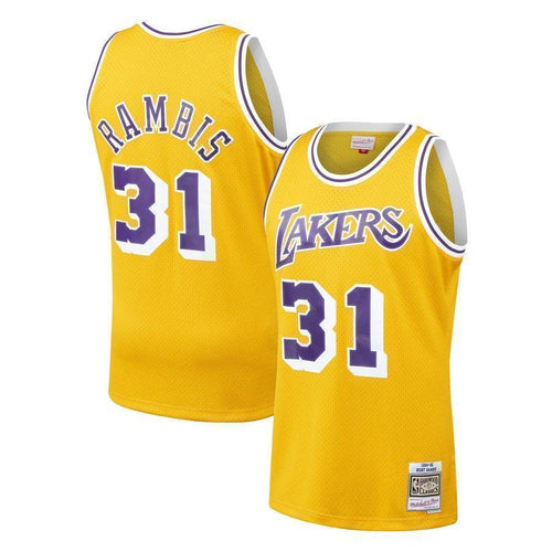 31-Kurt Rambis Los Angeles Lakers Hardwood Classics Swingman Jersey – Gold