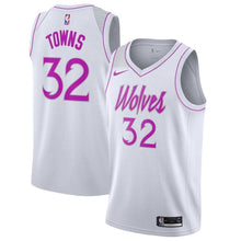 Load image into Gallery viewer, 32-Karl-Anthony Towns Minnesota Timberwolves 2018-19 Swingman Jersey White – Earned Edition