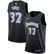 Load image into Gallery viewer, 32-Karl-Anthony Towns Minnesota Timberwolves Hardwood Classics Swingman Jersey – Black