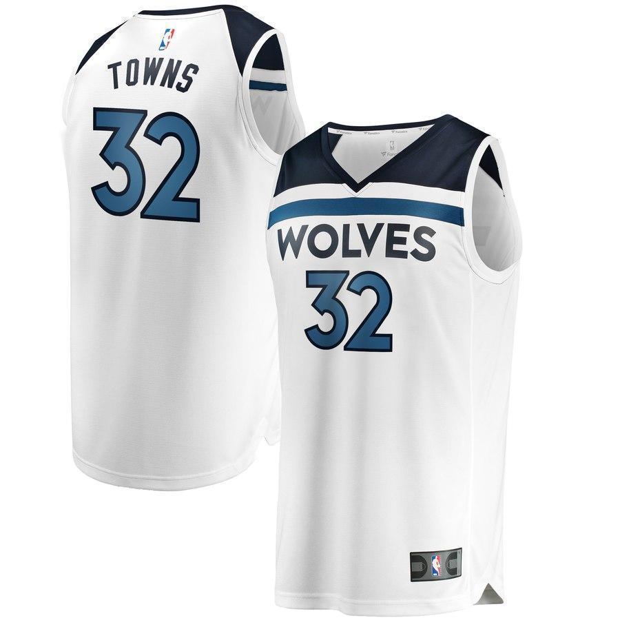 32-Karl-Anthony Towns Minnesota Timberwolves  Jersey White - Association Edition