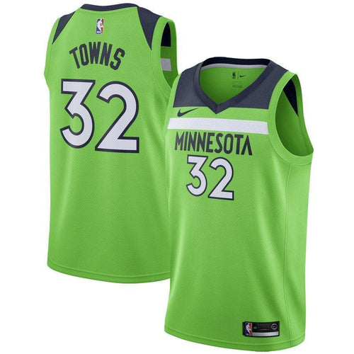 32-Karl-Anthony Towns Minnesota Timberwolves Swingman Jersey - Statement Edition – Green