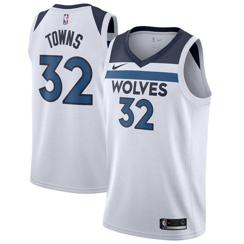 32-Karl-Anthony Towns Minnesota Timberwolves Swingman Jersey White - Association Edition