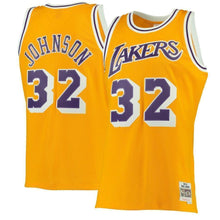 Load image into Gallery viewer, 32-Magic Johnson Los Angeles Lakers  Hardwood Classics Swingman Jersey - Gold