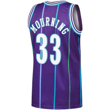 Load image into Gallery viewer, 33-Alonzo Mourning Charlotte Hornets Hardwood Classics  - Purple
