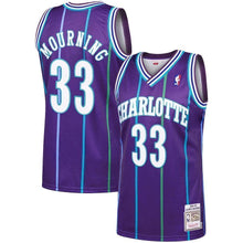 Load image into Gallery viewer, 33-Alonzo Mourning Charlotte Hornets Hardwood Classics  - Purple