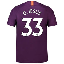 Load image into Gallery viewer, 33-Gabriel Jesus Manchester City 2018-19 Third Stadium Player Jersey – Purple