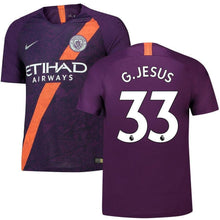 Load image into Gallery viewer, 33-Gabriel Jesus Manchester City 2018-19 Third Stadium Player Jersey – Purple
