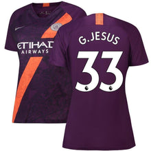 Load image into Gallery viewer, 33-Gabriel Jesus Manchester City 2018-19 Third Stadium Player Jersey – Purple