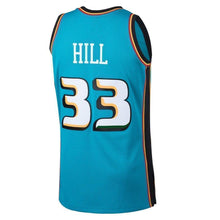 Load image into Gallery viewer, 33-Grant Hill Detroit Pistons  Hardwood Classics Swingman Jersey - Teal