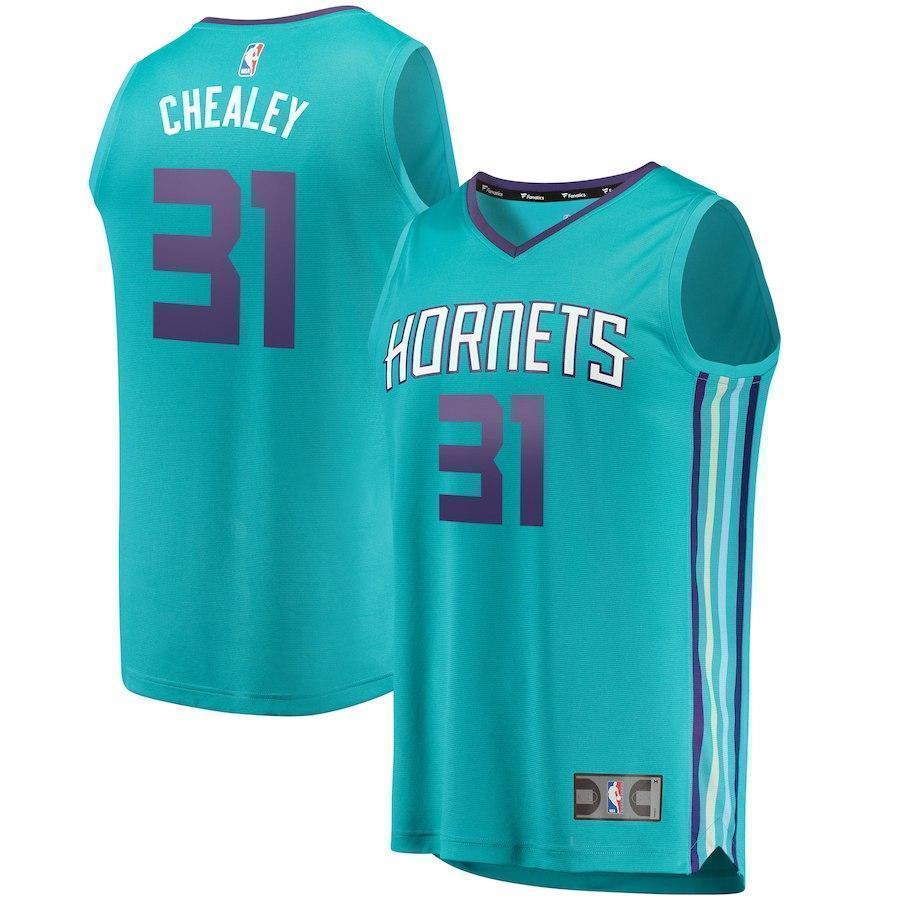 31-Joe Chealey Charlotte Hornets Jersey - Icon Edition - Teal
