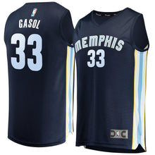 Load image into Gallery viewer, 33-Marc Gasol Memphis Grizzlies Swingman Jersey - Icon Edition – Navy