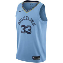 Load image into Gallery viewer, 33-Marc Gasol Memphis Grizzlies Swingman Jersey - Statement Edition – Light Blue