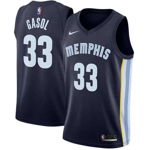 33-Marc Gasol Memphis Grizzlies Swingman Jersey Navy - Icon Edition