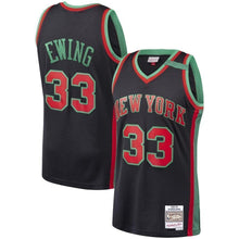 Load image into Gallery viewer, 33-Patrick Ewing New York Knicks Hardwood Classics Christmas Swingan Collection Jersey – Black