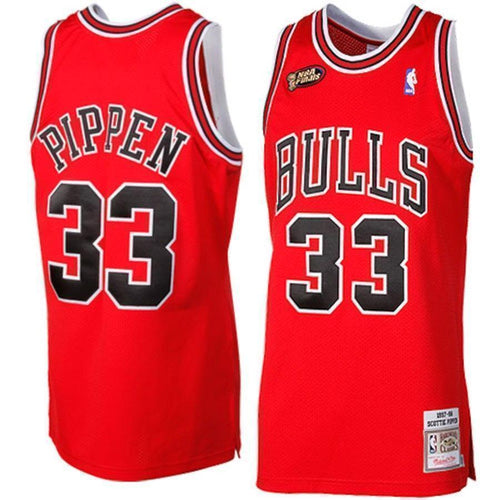 33-Scottie Pippen Chicago Bulls 1997-1998 Throwback  - Red