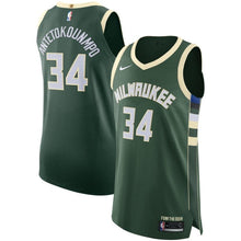 Load image into Gallery viewer, 34-Giannis Antetokounmpo Milwaukee Bucks Player Jersey Hunter Green - Icon Edition
