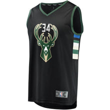 Load image into Gallery viewer, 34-Giannis Antetokounmpo Milwaukee Bucks  Jersey Black - Statement Edition