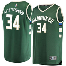 Load image into Gallery viewer, 34-Giannis Antetokounmpo Milwaukee Bucks  Jersey Green - Icon Edition