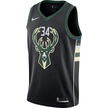 Load image into Gallery viewer, 34-Giannis Antetokounmpo Milwaukee Bucks Swingman Jersey - Statement Edition – Black