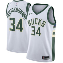 Load image into Gallery viewer, 34-Giannis Antetokounmpo Milwaukee Bucks Swingman Jersey White - Association Edition