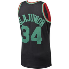 Load image into Gallery viewer, 34-Hakeem Olajuwon Houston Rockets  Hardwood Classics Christmas Swingan Collection Jersey – Black