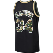 Load image into Gallery viewer, 34-Hakeem Olajuwon Houston Rockets  Straight Fire Camo Swingman Jersey – Black