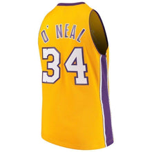 Load image into Gallery viewer, 34- Shaquille O&#39;Neal Los Angeles Lakers 1996-97 Throwback  Home Jersey - Gold