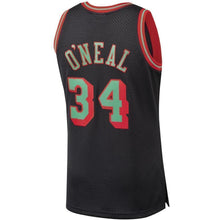 Load image into Gallery viewer, 34-Shaquille O&#39;Neal Los Angeles LakersHardwood Classics Christmas Swingan Collection Jersey – Black