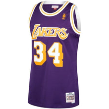 Load image into Gallery viewer, 34-Shaquille O&#39;Neal Los Angeles Lakers  Hardwood Classics Swingman Jersey – Purple