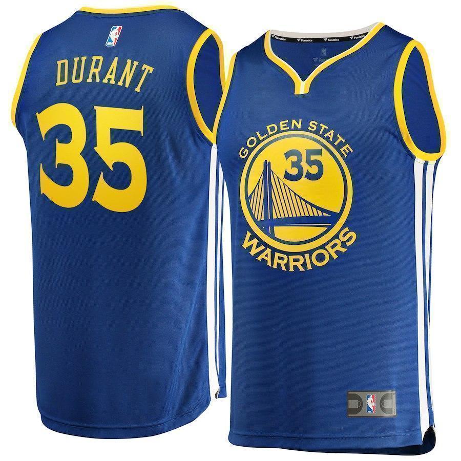 35-Kevin Durant Golden State Warriors  Jersey Royal - Icon Edition