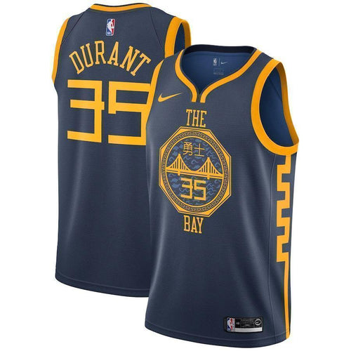 35-Kevin Durant Golden State Warriors Swingman Jersey – City Edition – Navy