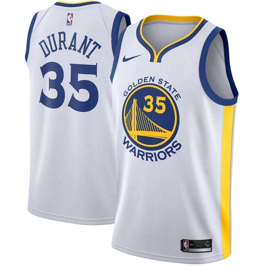 35-Kevin Durant Golden State Warriors  Swingman Jersey White - Association Edition