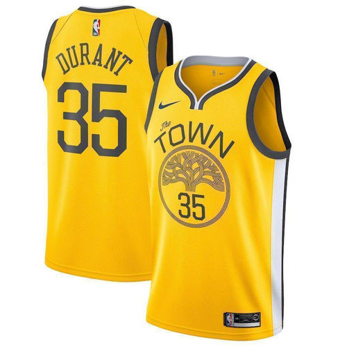 35-Kevin Durant Golden State Warriors  Swingman Jersey Yellow – Earned Edition