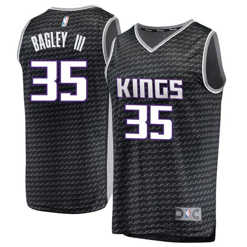35-Marvin Bagley III Sacramento Kings  2018 NBA Draft First Round Pick  Jersey Black – Statement Edition