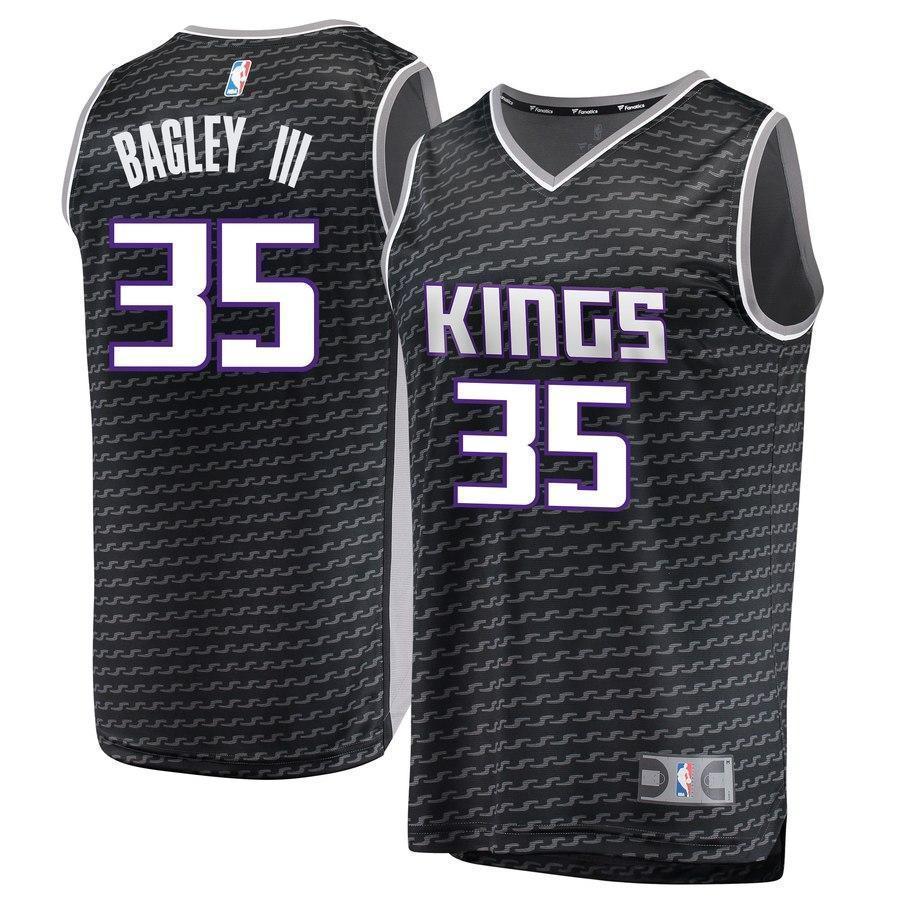 35-Marvin Bagley III Sacramento Kings  2018 NBA Draft First Round Pick  Jersey Black – Statement Edition