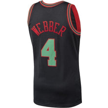 Load image into Gallery viewer, 4-Chris Webber Golden State Warriors  Hardwood Classics Christmas Swingan Collection Jersey – Black