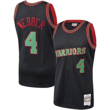 Load image into Gallery viewer, 4-Chris Webber Golden State Warriors  Hardwood Classics Christmas Swingan Collection Jersey – Black