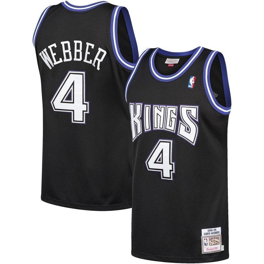 4-Chris Webber Sacramento Kings 1998-99 Hardwood Classics  - Black