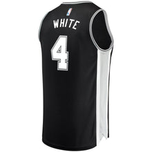 Load image into Gallery viewer, 4-Derrick White San Antonio Spurs  Jersey Black - Icon Edition