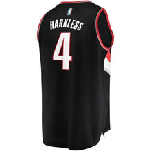 Load image into Gallery viewer, 4-Maurice Harkless Portland Trail Blazers  Jersey Black - Icon Edition