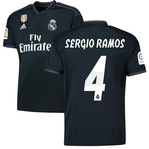 4-Sergio Ramos Real Madrid 2018-19 Away Player Jersey – Gray