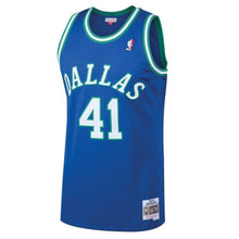 Load image into Gallery viewer, 41-Dirk Nowitzki Dallas Mavericks Hardwood Classics Swingman Jersey - Blue