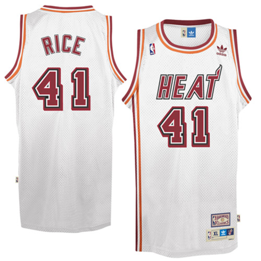 41-Glen Rice Miami Heat Hardwood Classics Soul Swingman Throwback Jersey - White